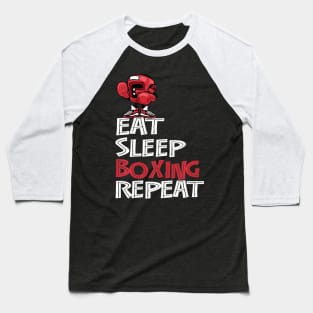 Eat Sleep Boxing Repeat Shirt Gifts for Boys and Men Baseball T-Shirt